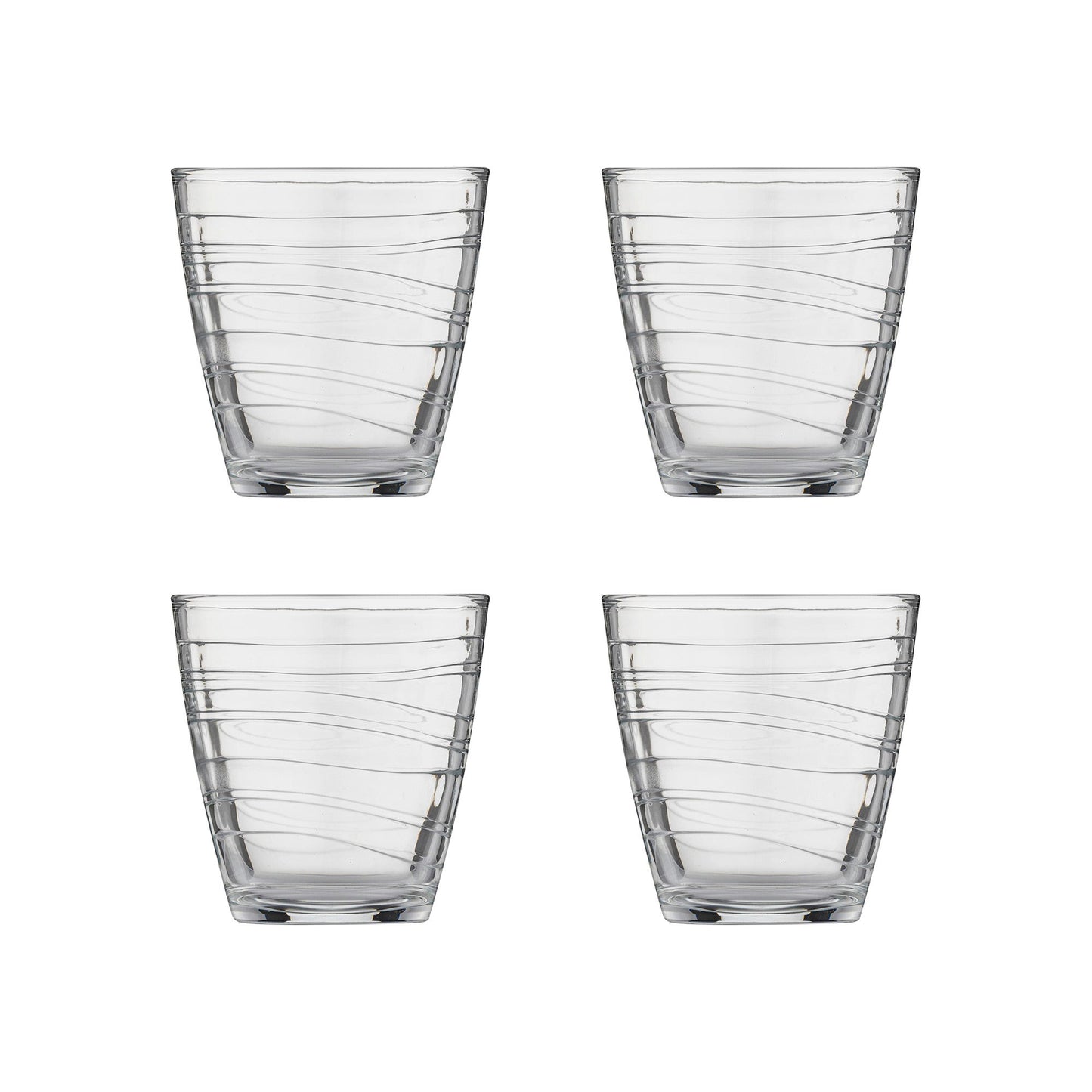 Ravenhead Essentials Set of 4 x 30cl/10oz, Swirl Mixer Glasses Gift Boxed