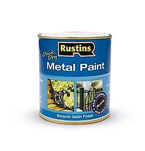 Rust Ronseal Quick Drying Metal Paint Blk 250ml