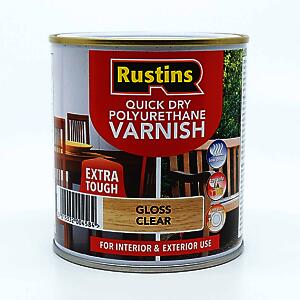 Rustins Quick Drying Poly Varnish Gloss Clear 1Ltr