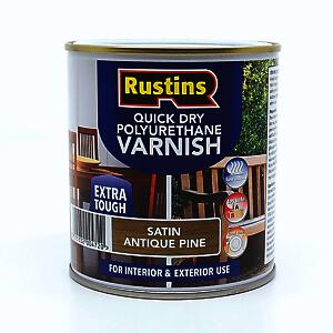 Rustins Quick Drying Poly Varnish Satin A/Pine 500Ml