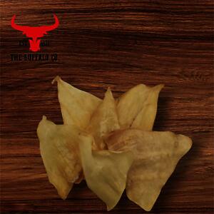 The Buffalo Co. Buffalo Ears for Dogs | Natural Grass-Fed Dog Treats | BULK Pack x 50
