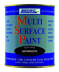Bedec 2.5 Litre Soft Satin Multi-Surface Paint - Light Grey