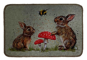 Bree Washable Mat -Rabbit & Bee