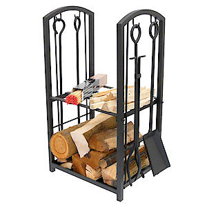 LOG STATION BLACK 73X46X30CM 0317