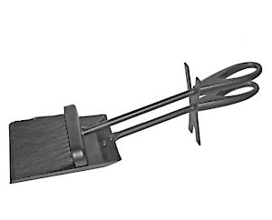 HEARTH TIDY LOOP BLACK 36CM