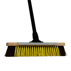 Brushware 16 Inch Bulldozer Utility Wooden Broom & Handle