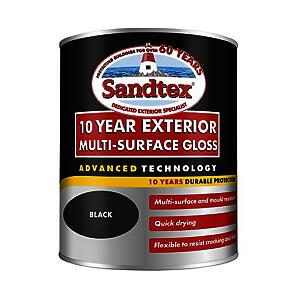 Sandtex 10Yr Ms Gls Black 750Ml