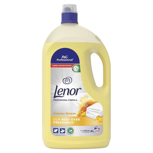 Lenor Linen Care Fabric Softener SUMMER BREEZE 4 Litre CONCENTRATED 200 Wash