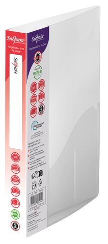 Snopake 2 Ring Binder 15mm A5 Clear (Pack of 10) 10108