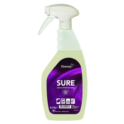 SURE By Diversey Cleaner PLANT BASED Disinfectant Spray 750ml 100% Bio