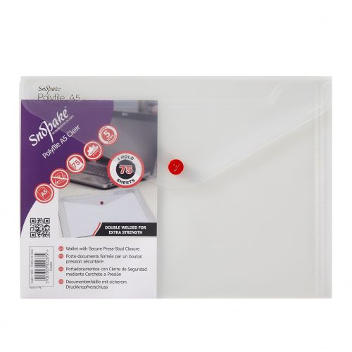 Snopake Polyfile Classic A5 Clear (Pack of 5) 11382
