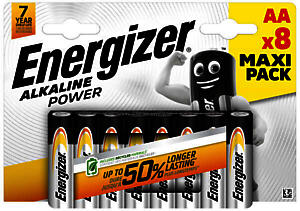 Energizer Alkaline Power Aa, Pack Of 8