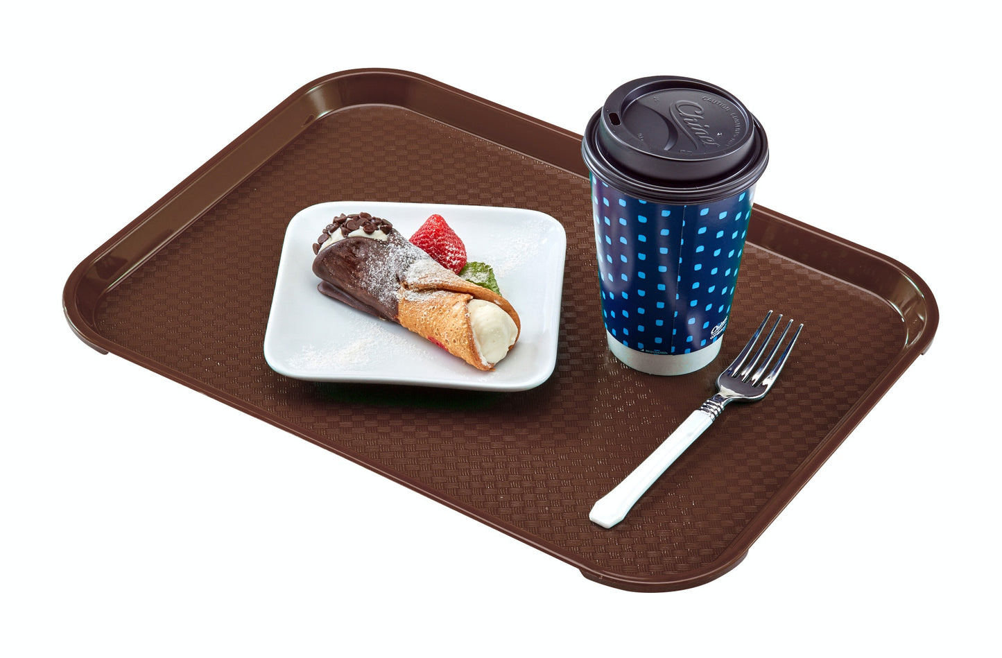 Fixtures Brown Plastic Fast Food Serving Tray {34cm x 26cm}