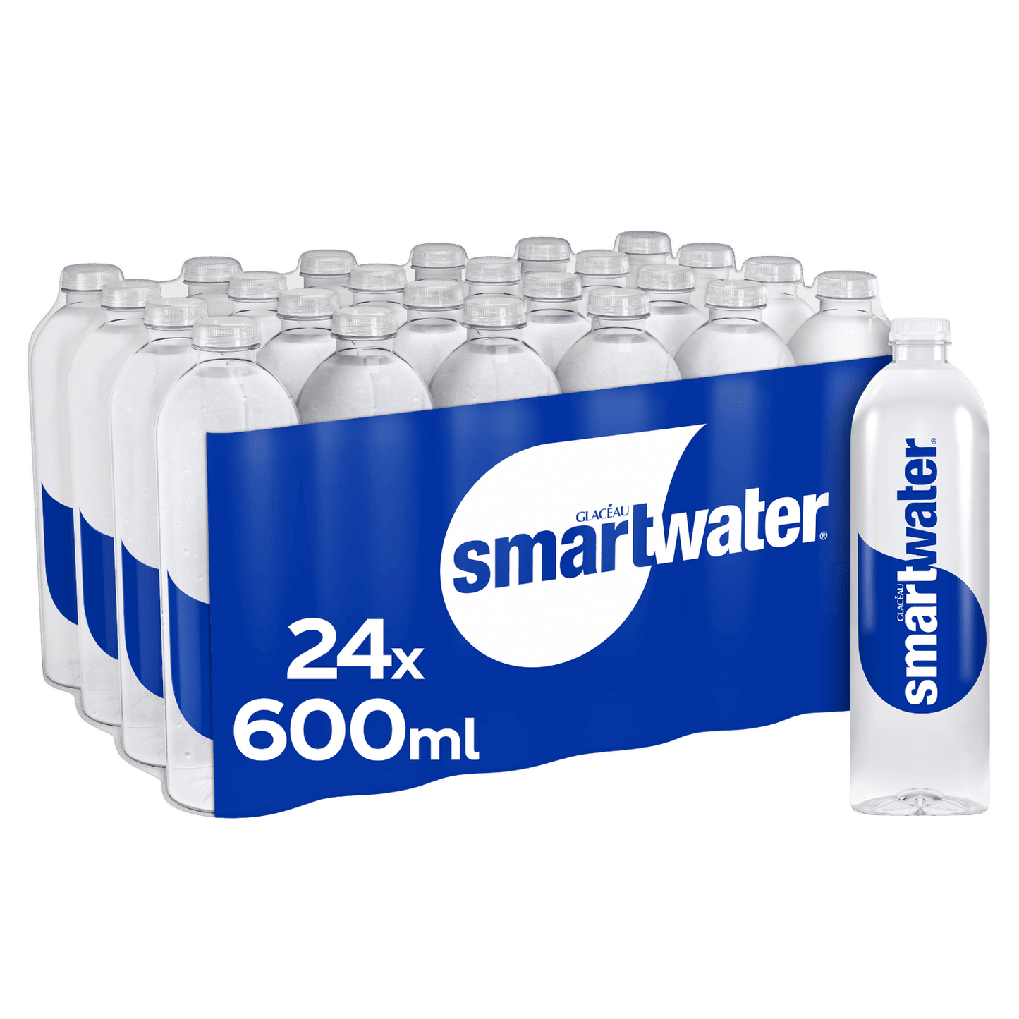 Glaceau Smartwater Natural Mineral Water Bottle Plastic 24 x 600ml