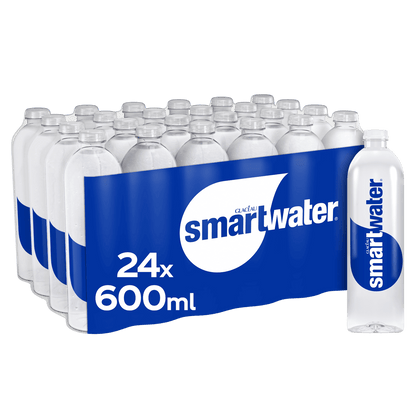 Glaceau Smartwater Natural Mineral Water Bottle Plastic 24 x 600ml