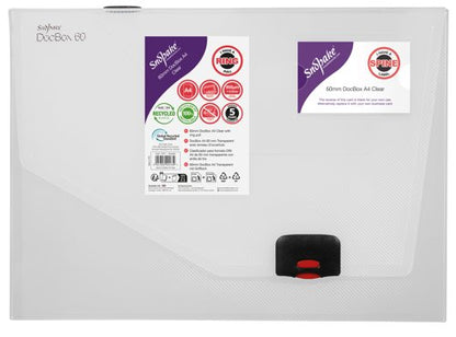 Snopake 60mm Document Box A4 Clear 12871