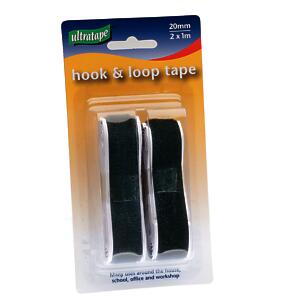 Utape Blk Hook & Loop 20Mmx1M