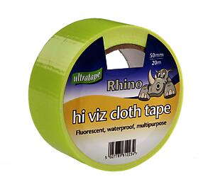 Ultratape Rhino Hi Viz Cloth Tape Yellow 50mm x 20m