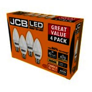 JCBLED CAND B22 5.5W 470LM WW 4PK