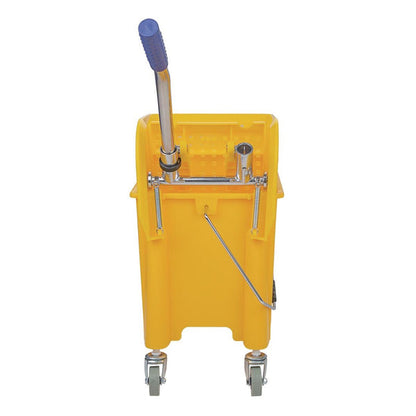 Yellow Colour Coded Wheeled Mop Bucket & Wringer 17L