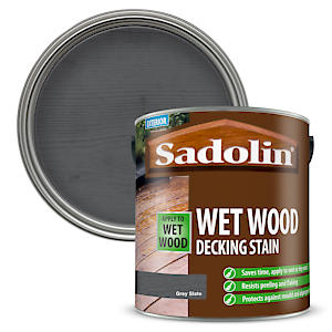 Sadolin Wet Wood Deck Stn Grey Slate 2.5L