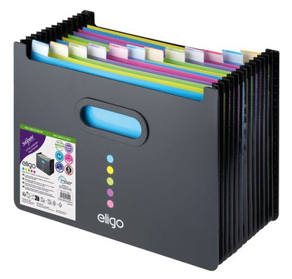 Snopake Eligo Desk Expander 13 Part Landscape Black 15174