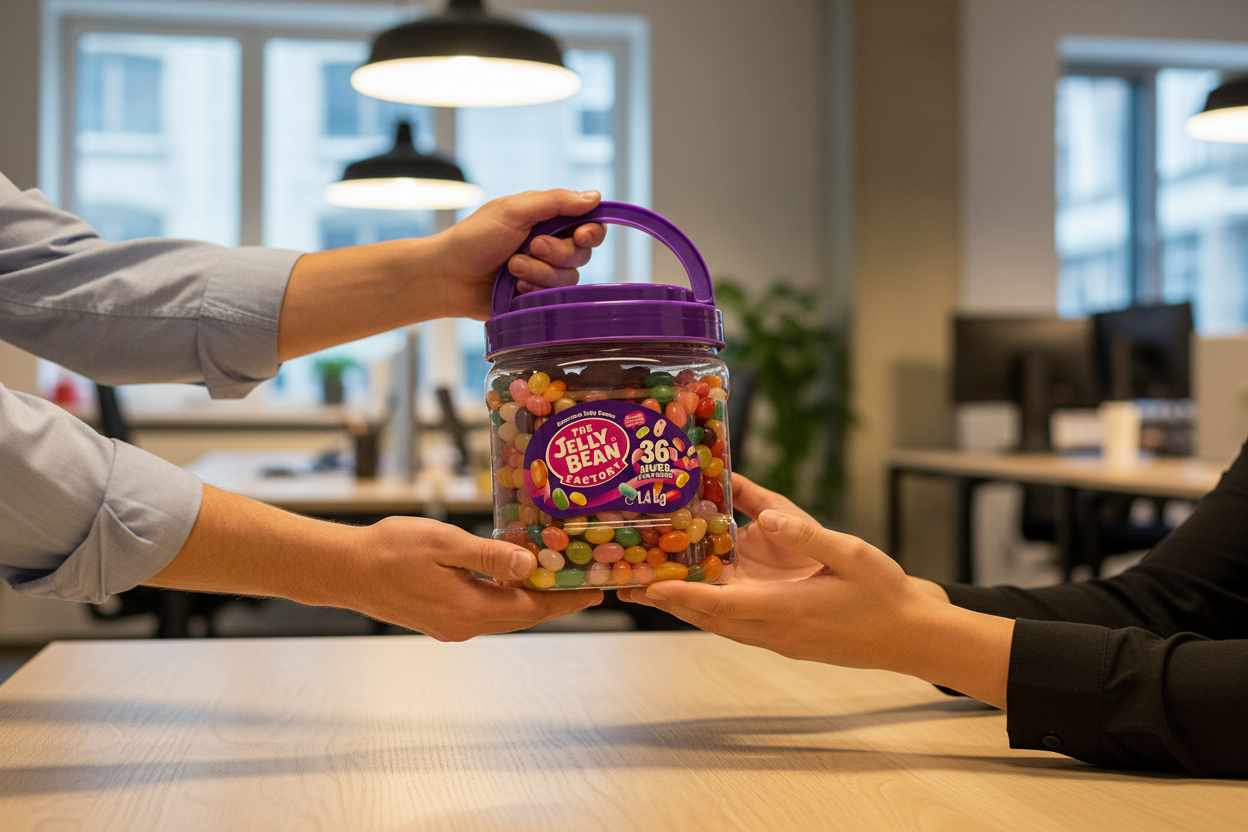 The Jelly Bean Factory Bean Tub | Gluten Free | 36 Flavour Mixed | 1 x 1.4kg Tub
