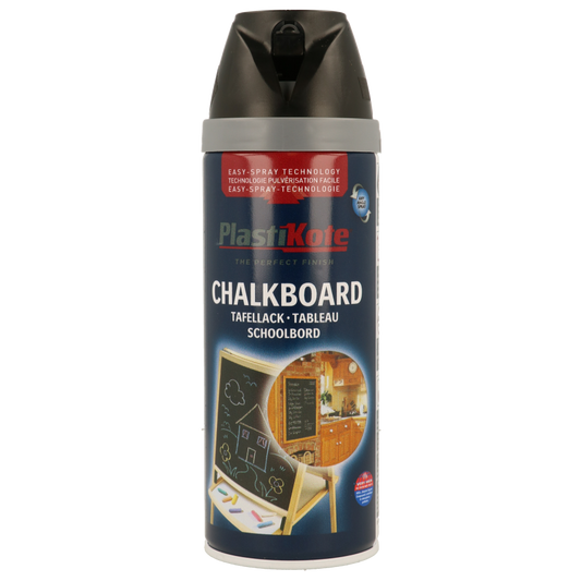 Plastikote Chalkboard Black Paint 400ml Twist and Spray Can | Renovate, Repair or Create a new surface