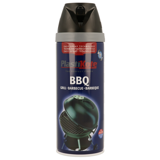 Plastikote Twist and Spray | BBQ and Grill Spray Paint | Heat Resisitant Paint | Black | 400ml.