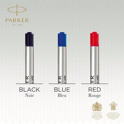 Parker Quink Ballpoint Pen Refill Medium Black Blister (Pack of 12) S0909550