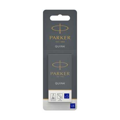 Parker Quink Permanent Ink Cartridge 12x5 Blue (Pack of 60) S0881580