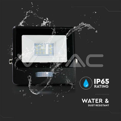 10W LED PIR Sensor Floodlight SAMSUNG Chip Black Body 6500K