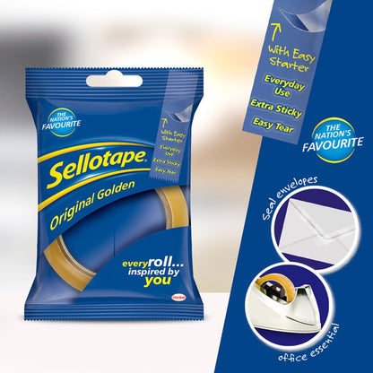 Sellotape Original Golden Tape 24mm x 50m 1677859