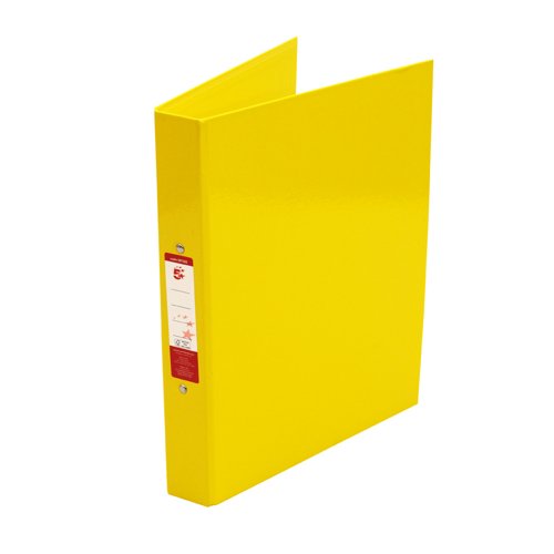 5 Star 2O-Ring Binders A4 Yellow (Pack of 10) 297552