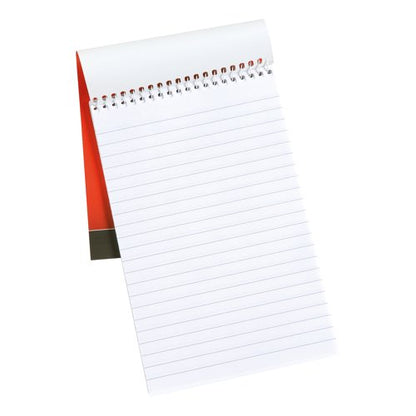 5 Star Spiral Shorthand Notebook Ruled 60gsm 160 Page 127x200mm Red/White (Pack of 10) 297595