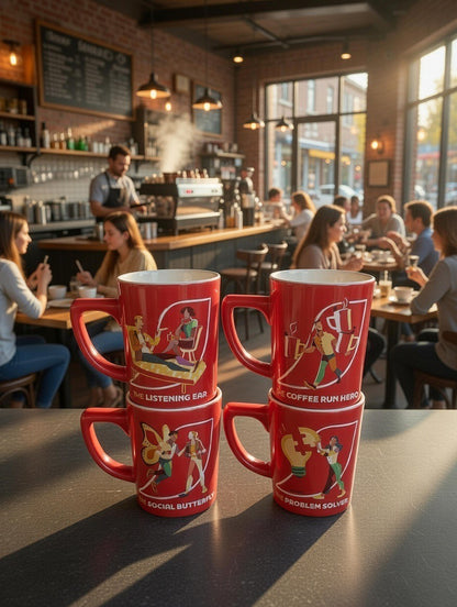 Nescafé Iconic Stylish Modern Red Tea & Coffee Mug | New 2026 Designed Mugs