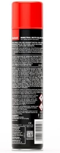 Rentokil Insectrol Moth Killer Spray 300ml Flies, Ants, Wasps etc