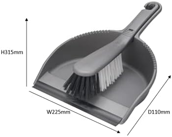 Addis Metalic Short Handle Dustpan & Brush Set {Stiff}