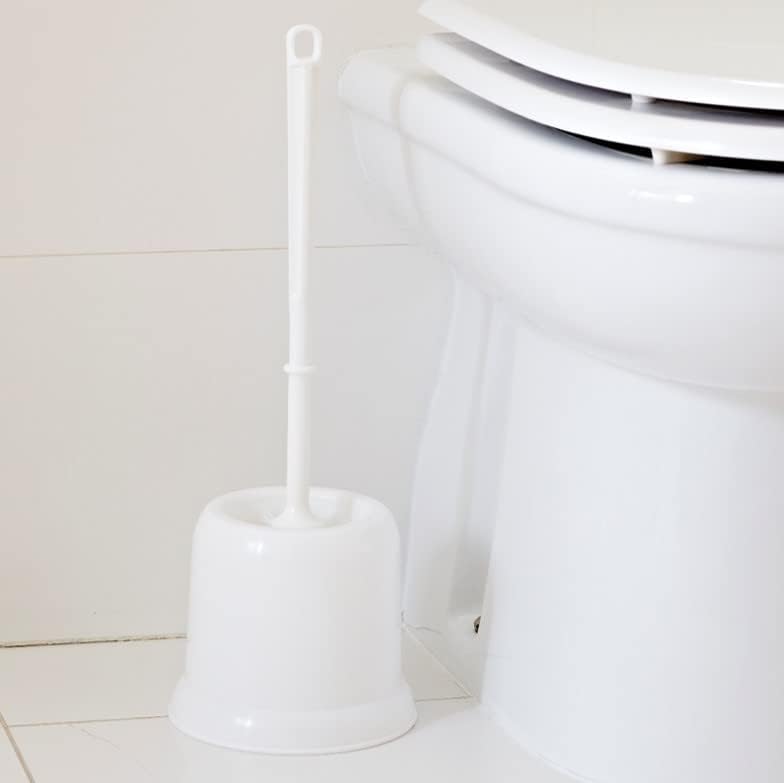 Addis Toilet Brush Round With Open Holder, Plastic, White, 1,202267