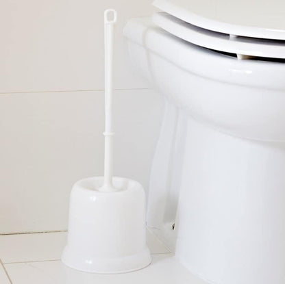 Addis Toilet Brush Round With Open Holder, Plastic, White, 1,202267