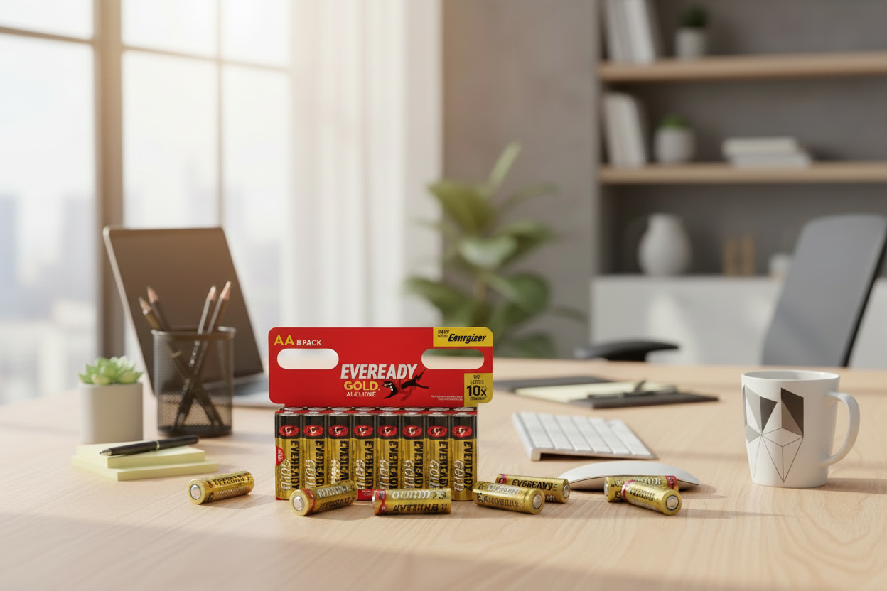 Eveready AA Alkaline Gold | 10 x Extra Life | 8 Pack