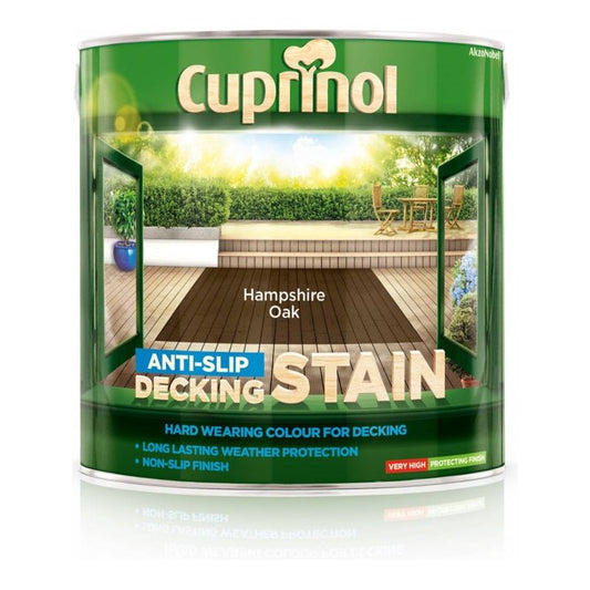 Cuprinol Anti-Slip Decking Stain 5L - Hampshire Oak