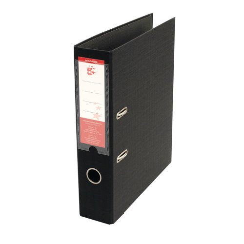 5 Star Premium Lever Arch File A4 70mm Spine Polypropylene Black (Pack of 10) 340336
