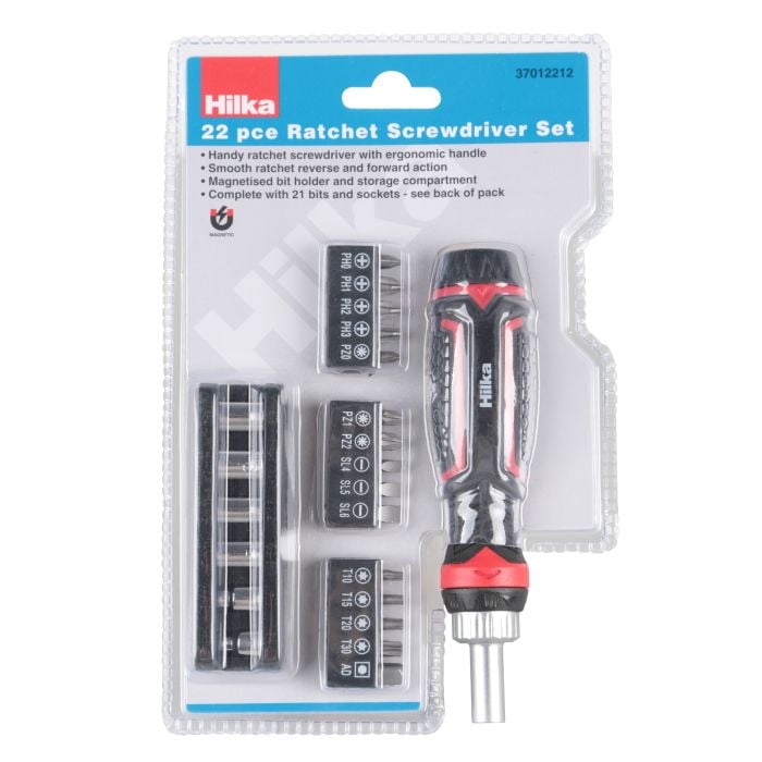 Hilka 37012212 22Pce Ratchet Screwdriver Set