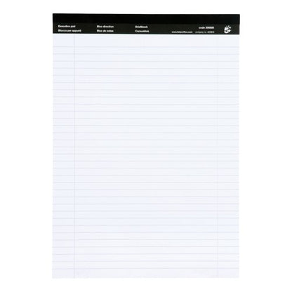 5 Star Executive Headbound Pad Ruled Perforated 60gsm 100 Page A4 White (Pack of 10) 396888