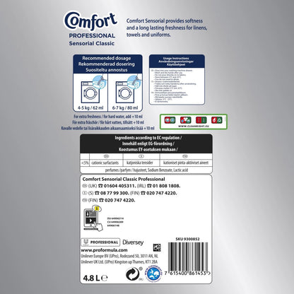 Comfort Professional Sensorial Fabric Softener 4.8 Litre
