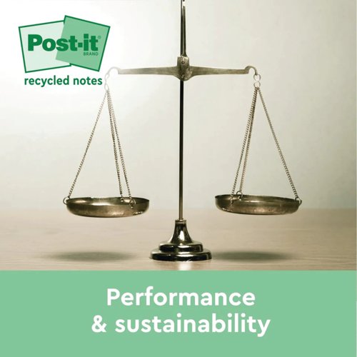 Post-it Super Sticky Recycled 76x76mm Cardboard Packaging Assorted (Pack of 12) 654 RSS12COL