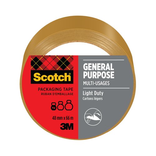 Scotch General Purpose Tape 48mm x 66m Brown 4501B6648