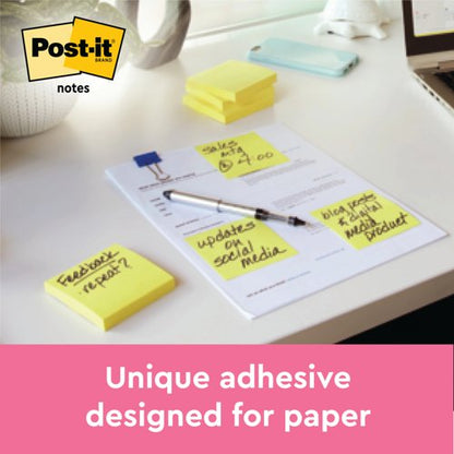 Post-it 76x127mm Canary Yellow Notes (12 Pack) 6830Y
