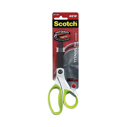Scotch Titanium Scissors 200mm Green With Comfort Grip 1458T-Green